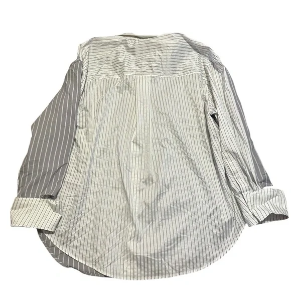 NWT Zara• Women’s oversized great & white striped button down size medium - Picture 4 of 10